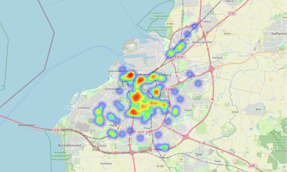 malmo heatmap